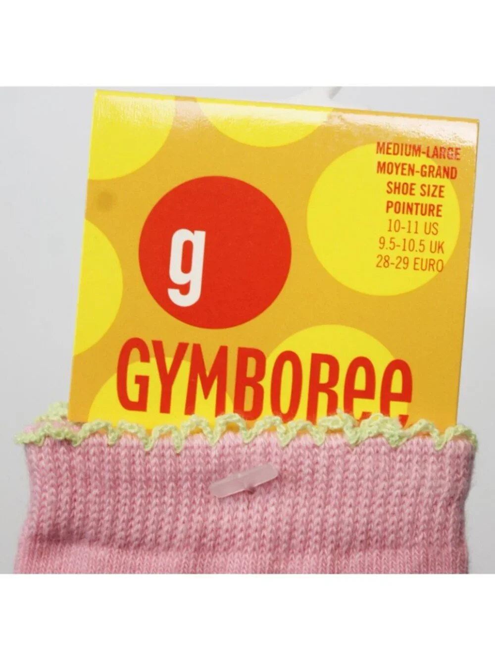 2003 Gymboree Sweet Cupcake Pink Socks sz 4-5 yrs Medium 10-11 Shoe Scallop Edge